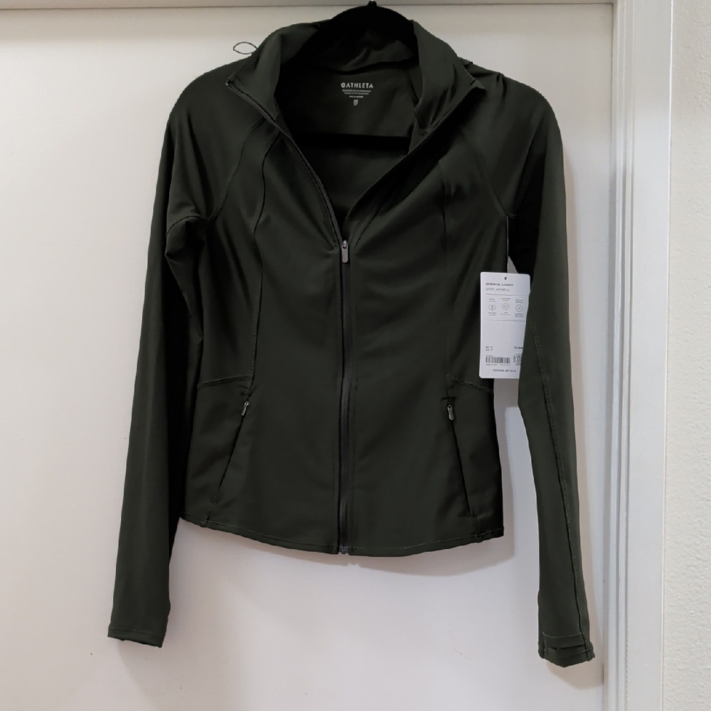 Athleta Interval Jacket Aspen Olive NWT - Picture 3 of 8